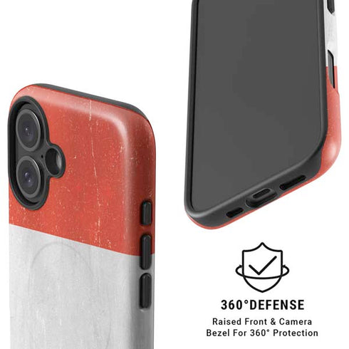 Distressed Austria Flag iPhone 16 Plus Magsafe Impact Case
